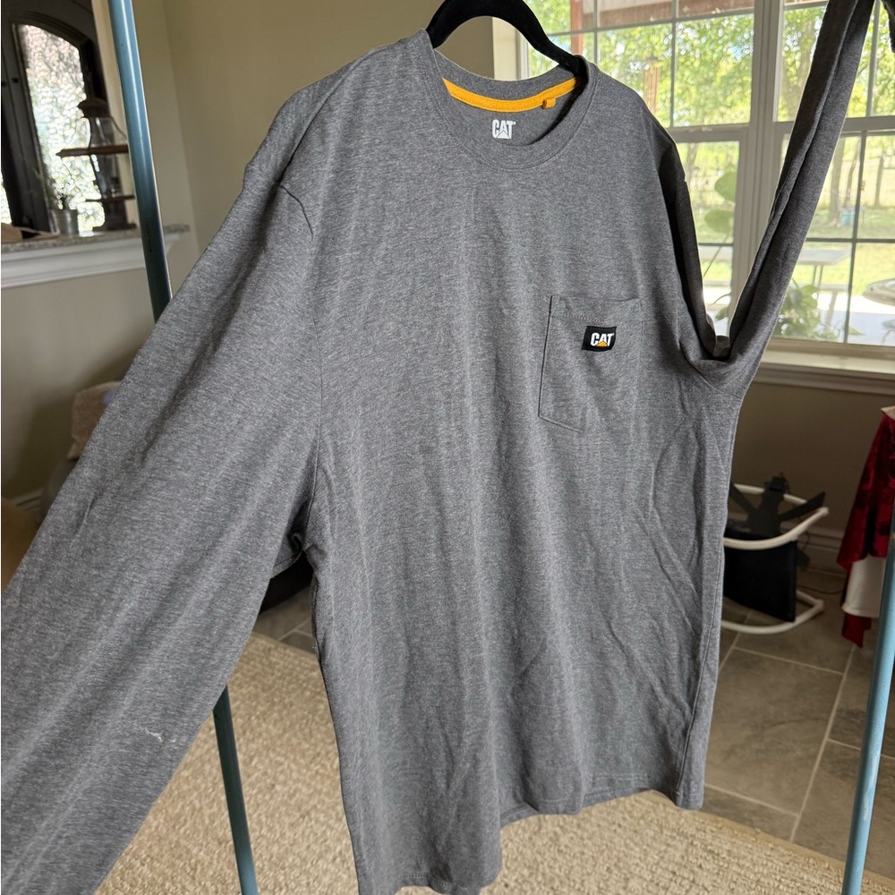 Caterpillar Gray Long Sleeve Tee
